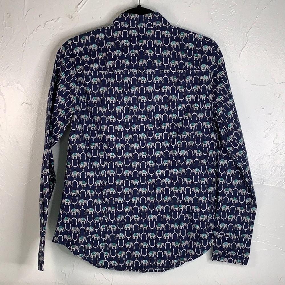 J Crew Perfect Elephants Princess cut Long Sleeve button up shirt women SZ 6 NWT - Picture 3 of 10